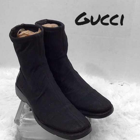 Gucci Shoes - Gucci black stretch sock ankle booties 7.5